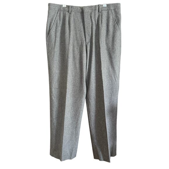 DOLCE & GABBANNA 90s Vintage Gray Melange Flat Front Dress Pants Size 54  US 38 - Picture 1 of 9